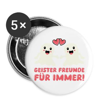 ghosts friends for ever - Buttons large 2.2''/56 mm (5-pack) - white - Front