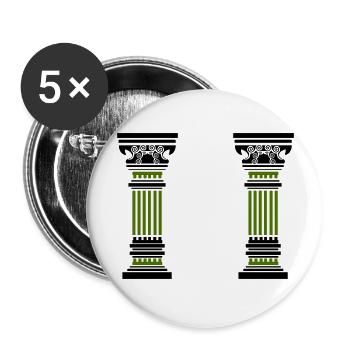 antike säule 2 - Buttons groß 56 mm (5er Pack) - Weiß - Vorne