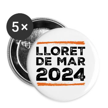 Lloret De Mar 2024 Citation - Lot de 5 grands badges (56 mm) - blanc - Devant
