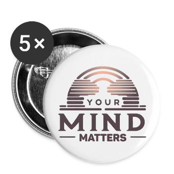Your Mind Matters - Mental Health - Buttons large 2.2''/56 mm (5-pack) - white - Front