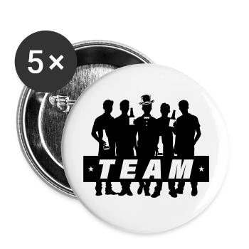 Groom Team Bachelor Bachelor - Buttons large 2.2''/56 mm (5-pack) - white - Front