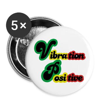 Portez Vos Valeurs avec la Collection de T-Shirts - Lot de 5 grands badges (56 mm) - blanc - Devant