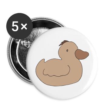 Teinte sépia caneton - Lot de 5 grands badges (56 mm) - blanc - Devant