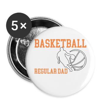 Basketball Dad Like A Regular Dad But Cooler - Buttons large 2.2''/56 mm (5-pack) - white - Front