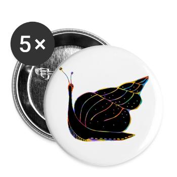 Snail - Buttons large 2.2''/56 mm (5-pack) - white - Front