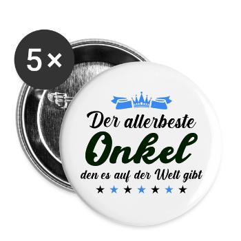 Le meilleur oncle de tous - Lot de 5 grands badges (56 mm) - blanc - Devant