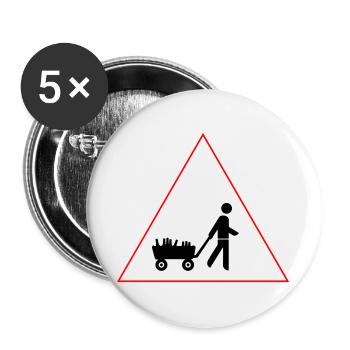 Männer und Bier - was braucht man(n) mehr? - Buttons groß 56 mm (5er Pack) - Weiß - Vorne