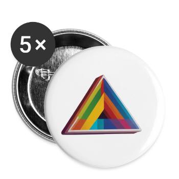 Loveprism - Buttons groß 56 mm (5er Pack) - Weiß - Vorne