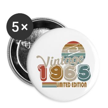 1965 - Buttons groß 56 mm (5er Pack) - Weiß - Vorne