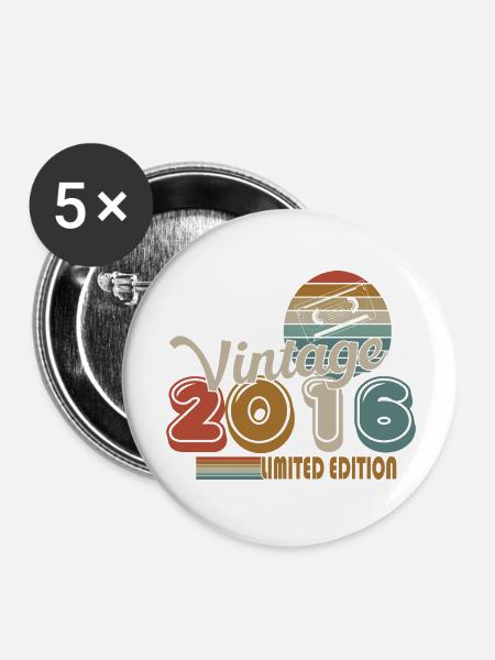 2016 - Buttons groß 56 mm (5er Pack) - Weiß