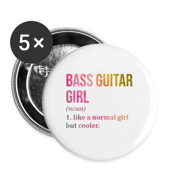 basse - Lot de 5 grands badges (56 mm) - blanc - Devant
