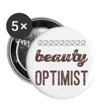 JGA Geschenkidee - Buttons groß 56 mm (5er Pack) - Weiß - Vorne