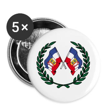 Flags Schleswig Holstein laurel wreath - Buttons large 2.2''/56 mm (5-pack) - white - Front