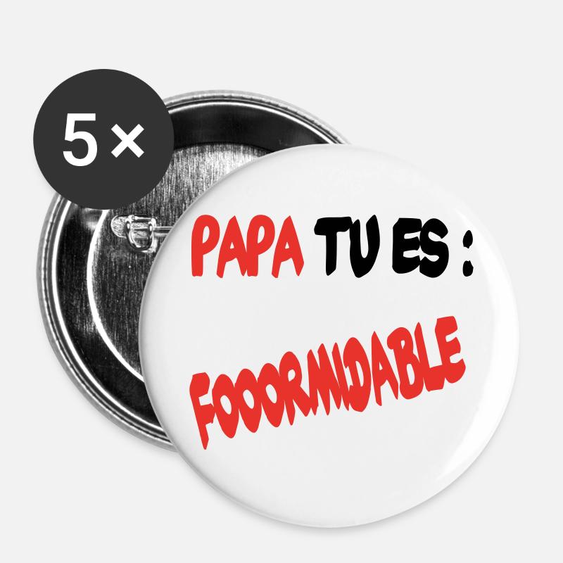 Dad, you're great - Buttons large 2.2''/56 mm (5-pack) - white