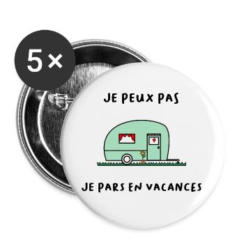 HOLIDAY. HAPPY HOLIDAYS. MISTRESS. MASTER. TEACHER - Buttons large 2.2''/56 mm (5-pack) - white - Front
