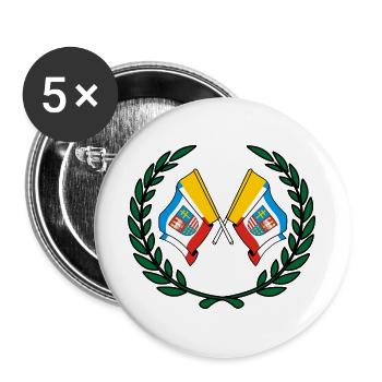 Flags Holy Cross laurel wreath - Buttons large 2.2''/56 mm (5-pack) - white - Front