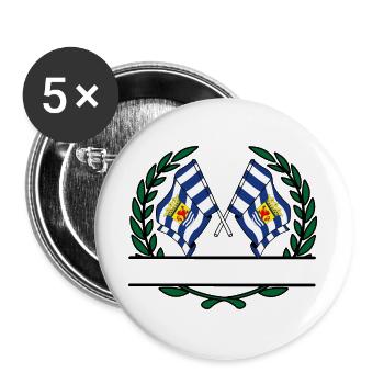 Flaggen Provinz Zeeland Lorbeerkranz Banner - Buttons groß 56 mm (5er Pack) - Weiß - Vorne