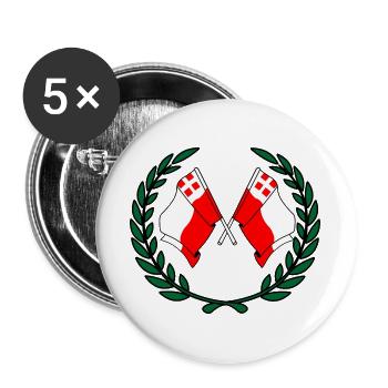 Flags province of Utrecht laurel wreath - Buttons large 2.2''/56 mm (5-pack) - white - Front