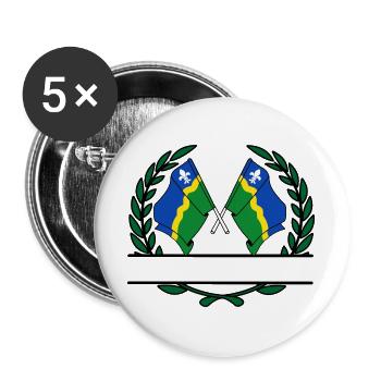 Flags province of Flevoland laurel wreath banner - Buttons large 2.2''/56 mm (5-pack) - white - Front
