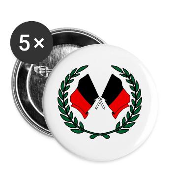 laggen province de Namur belgique couronne de laurier - Lot de 5 grands badges (56 mm) - blanc - Devant