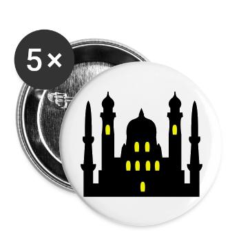 mosque 02 - Buttons large 2.2''/56 mm (5-pack) - white - Front