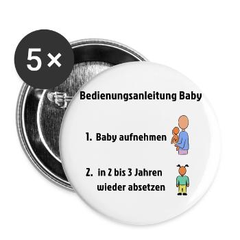 Bedienungsanleitung Baby - Buttons groß 56 mm (5er Pack) - Weiß - Vorne