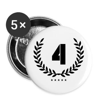 kranz 4 - Buttons groß 56 mm (5er Pack) - Weiß - Vorne