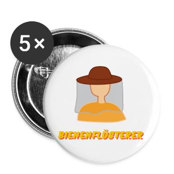 bienenflüsterer - Buttons groß 56 mm (5er Pack) - Weiß - Vorne
