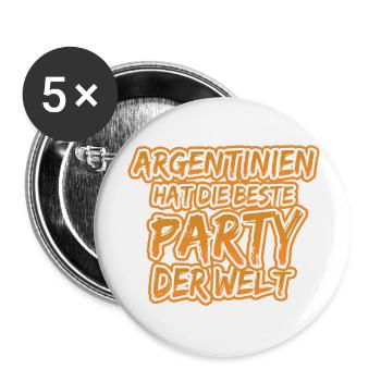 Geschenk für Argentinien - Buttons groß 56 mm (5er Pack) - Weiß - Vorne