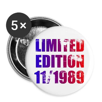 35e anniversaire Edition limitée 11/1989 - Lot de 5 grands badges (56 mm) - blanc - Devant