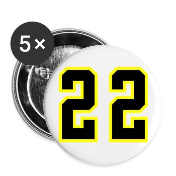 22 Number Leotard - Buttons large 2.2''/56 mm (5-pack) - white - Front