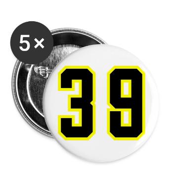 39 Number Leotard - Buttons large 2.2''/56 mm (5-pack) - white - Front