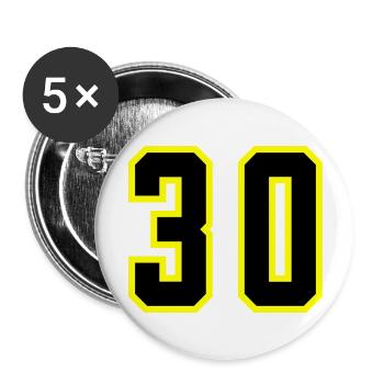 Justaucorps à 30 chiffres - Lot de 5 grands badges (56 mm) - blanc - Devant
