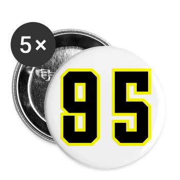 95 Number Leotard - Buttons large 2.2''/56 mm (5-pack) - white - Front