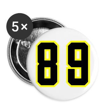 89 Number Leotard - Buttons large 2.2''/56 mm (5-pack) - white - Front