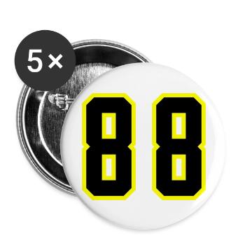 88 Number Jersey - Buttons large 2.2''/56 mm (5-pack) - white - Front