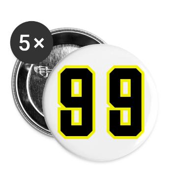 99 Number Leotard - Buttons large 2.2''/56 mm (5-pack) - white - Front