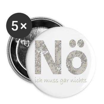 Nope, I don't have to do anything - Buttons large 2.2''/56 mm (5-pack) - white - Front