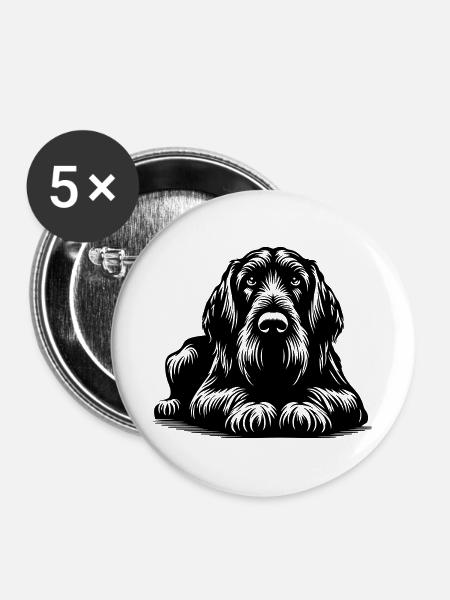 Spinone Italiano - Buttons groß 56 mm (5er Pack) - Weiß