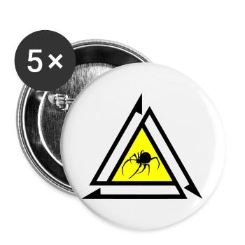 Spinne - Buttons groß 56 mm (5er Pack) - Weiß - Vorne