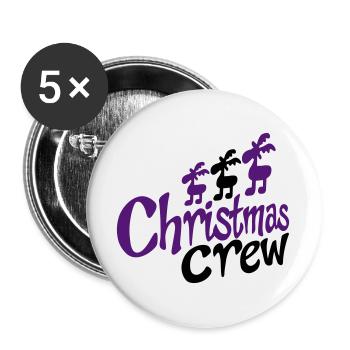équipe drôle à Noël - Lot de 5 grands badges (56 mm) - blanc - Devant