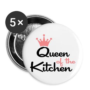 T-shirts for women who like to cook - Buttons large 2.2''/56 mm (5-pack) - white - Front