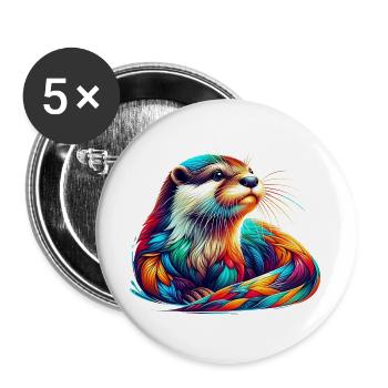 Otter - Buttons large 2.2''/56 mm (5-pack) - white - Front