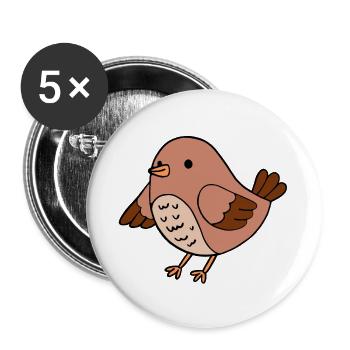 Bird - Buttons large 2.2''/56 mm (5-pack) - white - Front