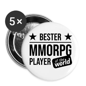 Best MMORPG Player Of The World - Buttons large 2.2''/56 mm (5-pack) - white - Front