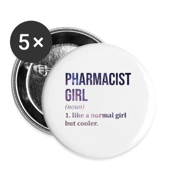 Apotheke - Buttons groß 56 mm (5er Pack) - Weiß - Vorne
