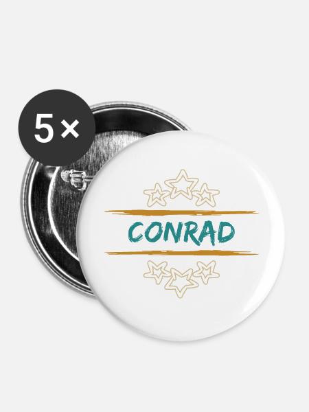 Conrad Conrad - Buttons groß 56 mm (5er Pack) - Weiß