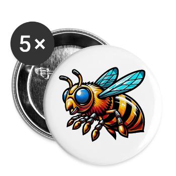 Bee - Buttons large 2.2''/56 mm (5-pack) - white - Front