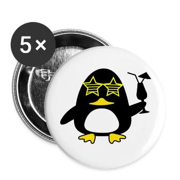 beach duck - Buttons groß 56 mm (5er Pack) - Weiß - Vorne