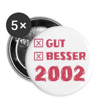 Bien 2002 - Lot de 5 grands badges (56 mm) - blanc - Devant